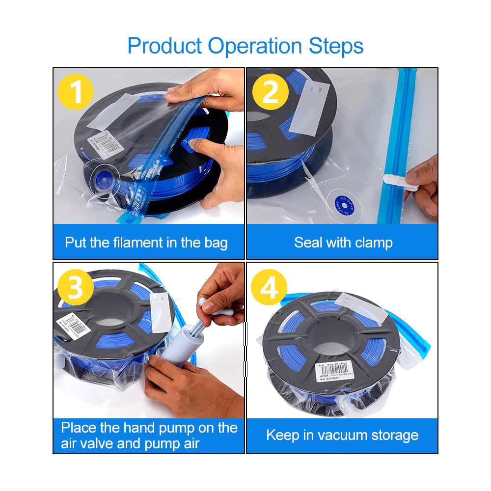 Bomba de vacío para almacenamiento de filamento 3D