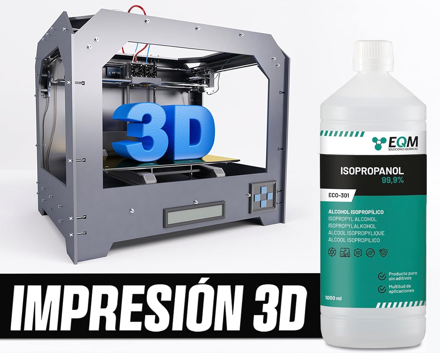 Alcohol Isopropílico para Impresora 3D | Limpieza y Adhesión