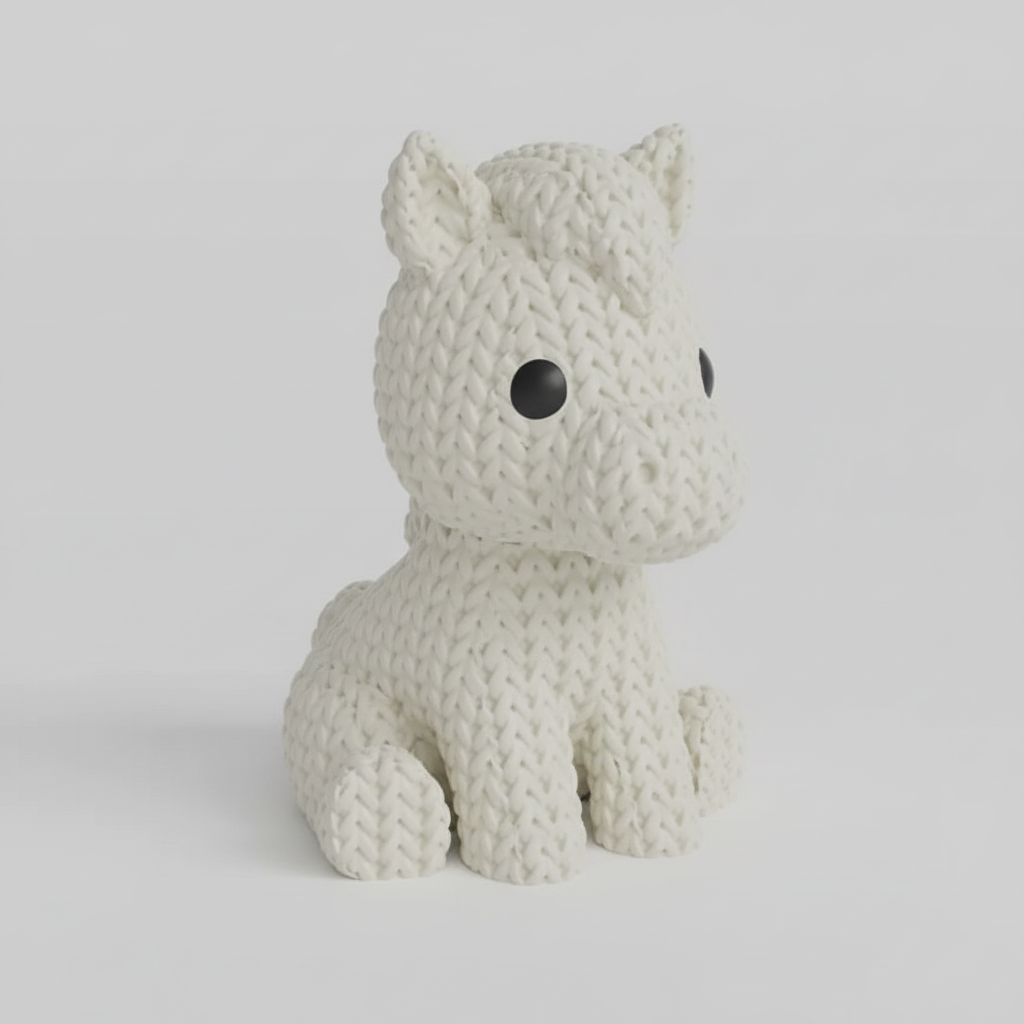 Caballo con textura blanca