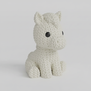 Caballo con textura blanca