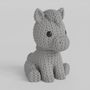 Caballo con textura gris