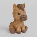 Figura de Caballo 3D. Colección animales acabado tejido punto.